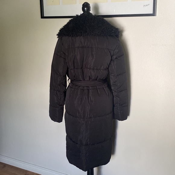 Women's Vero Moda Cozy Long Quilted Jacket removable fur - Picture 3 of 11